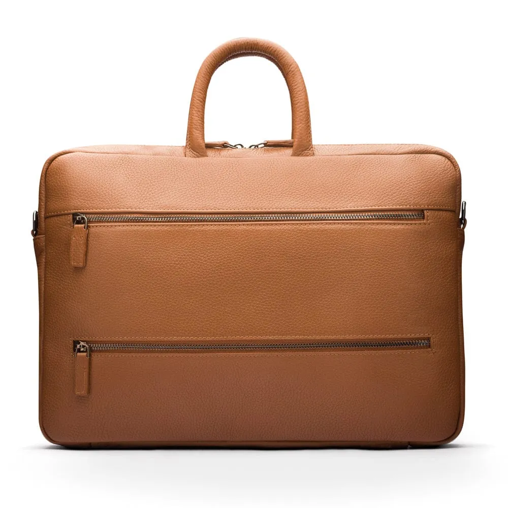 15" Leather Laptop Bag - Tan