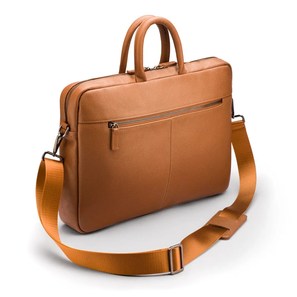 15" Leather Laptop Bag - Tan