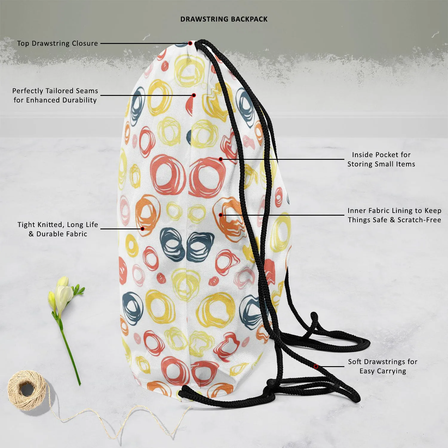 Abstract Doodle D2 Backpack for Students | College & Travel Bag