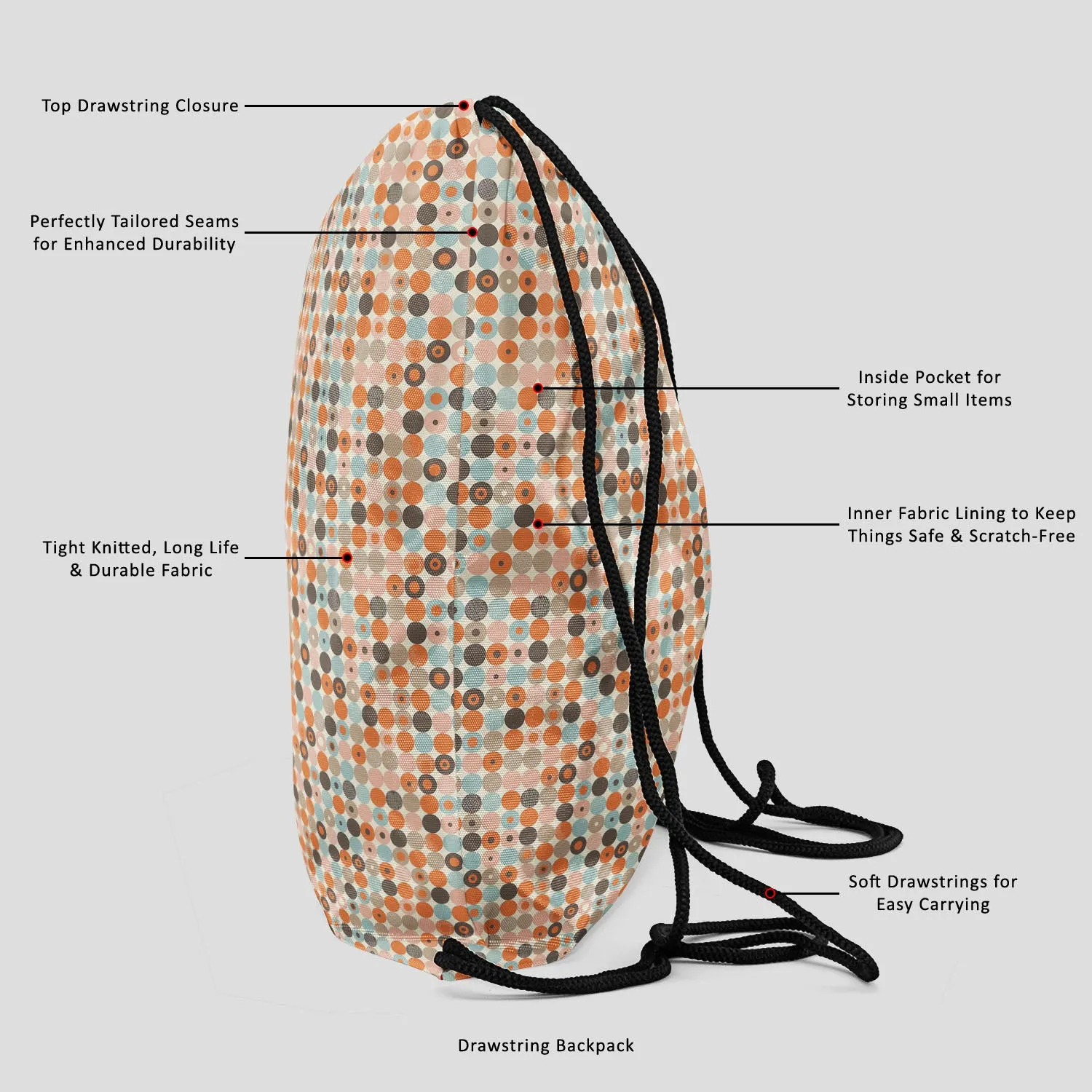 Abstract Retro Backpack for Students | College & Travel Bag