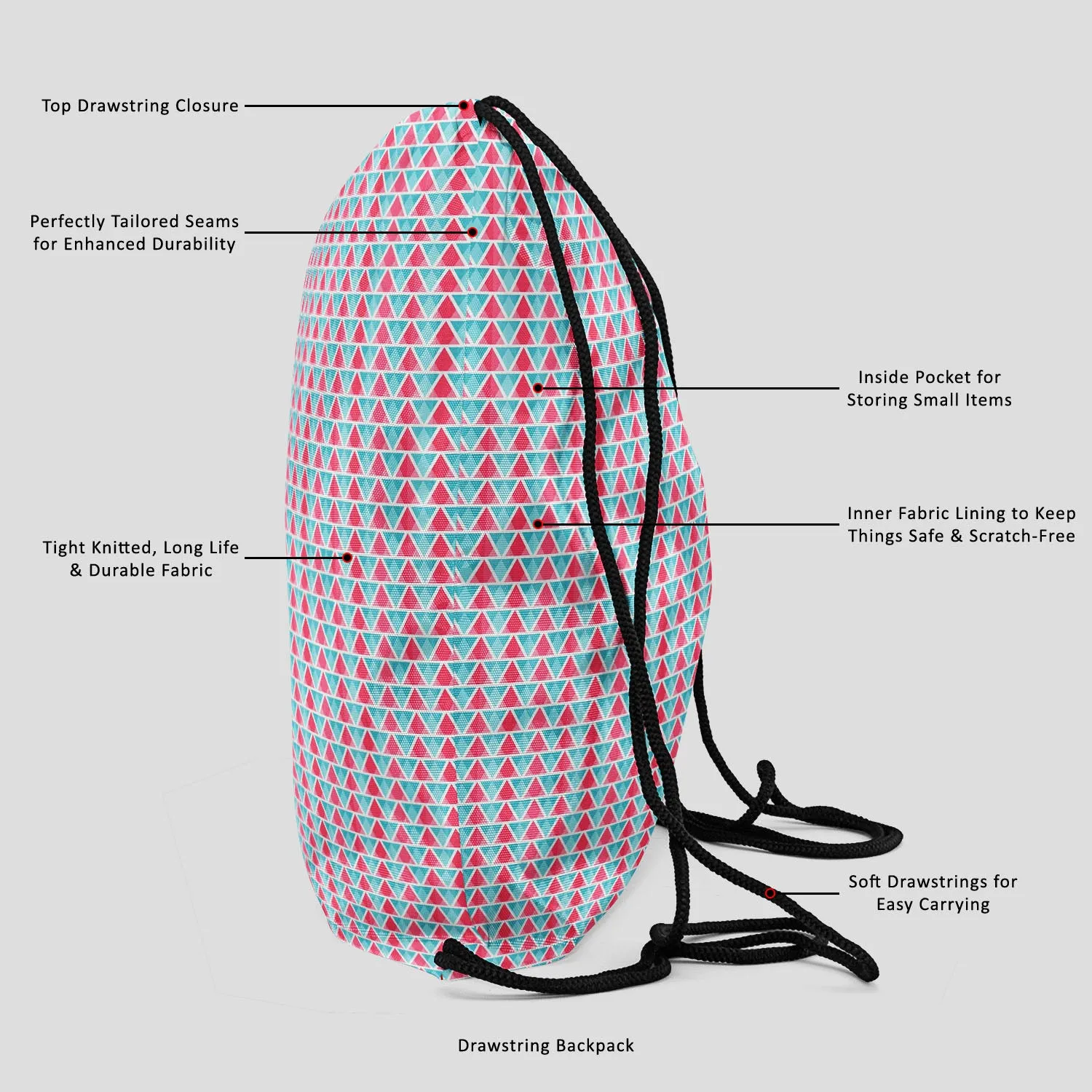 Abstract Triangles Backpack for Students | College & Travel Bag