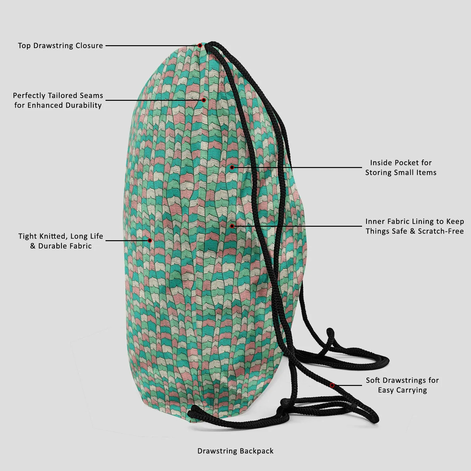 Abstract Waves Backpack for Students | College & Travel Bag
