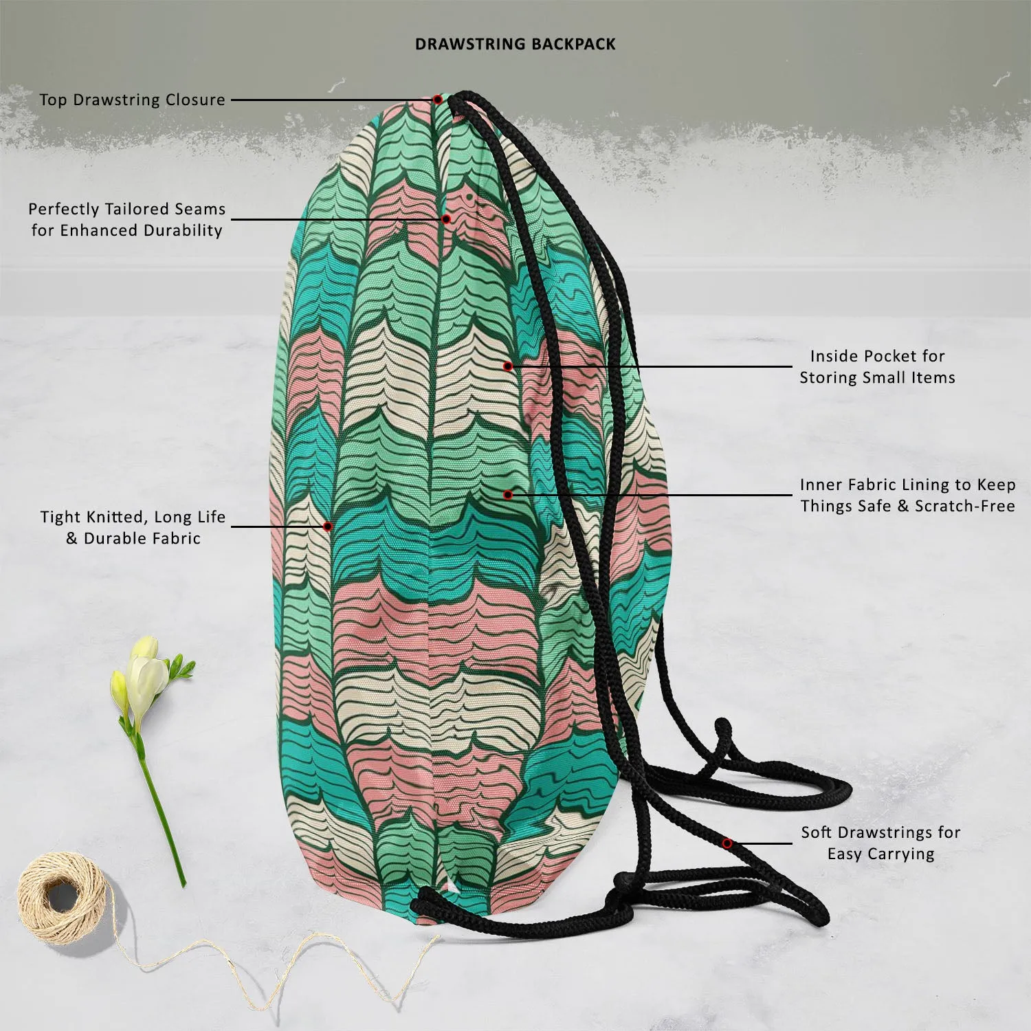 Abstract Waves D1 Backpack for Students | College & Travel Bag