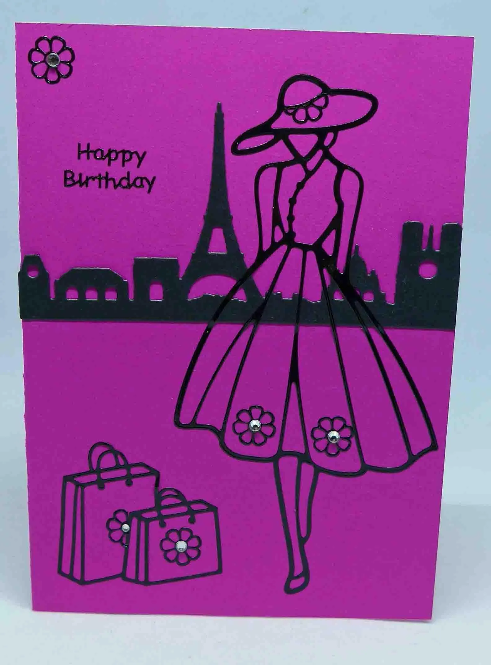 Adhesives - Stickers - Elegant Lady / Shopping / Maxi Dress - Black
