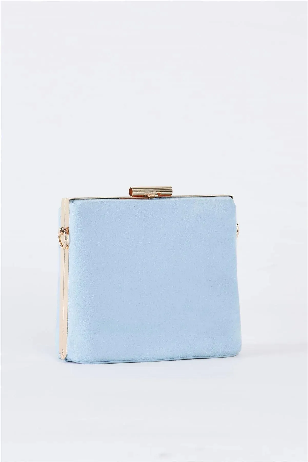 Baby Blue Chic Suede Clutch Bag /1 Bag