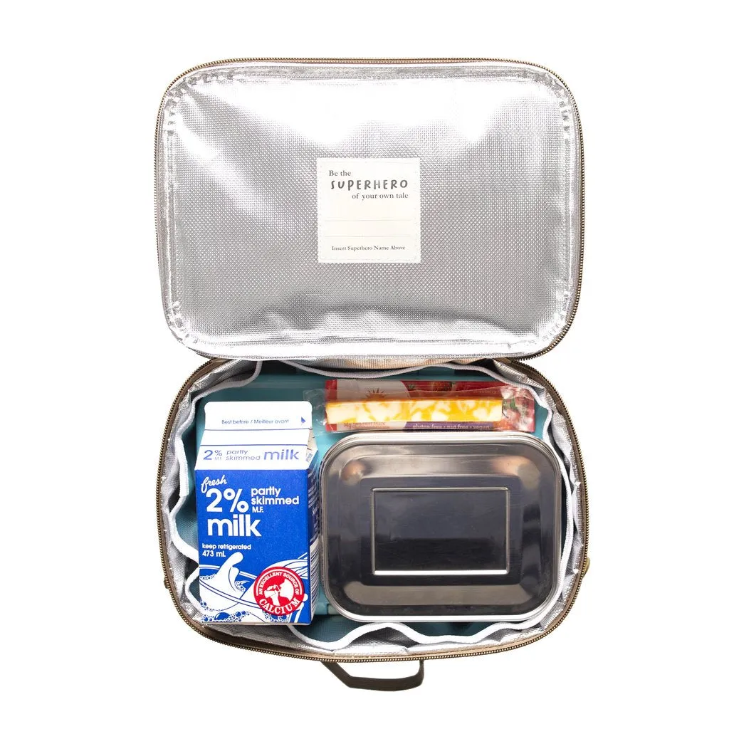 Bento Lunch Box Olive Paper Chevron