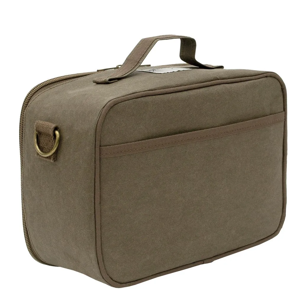 Bento Lunch Box Olive Paper Chevron