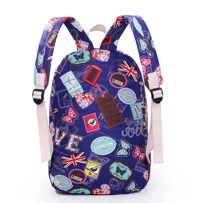 Best Seller Print Backpack Canvas School Travel Bag