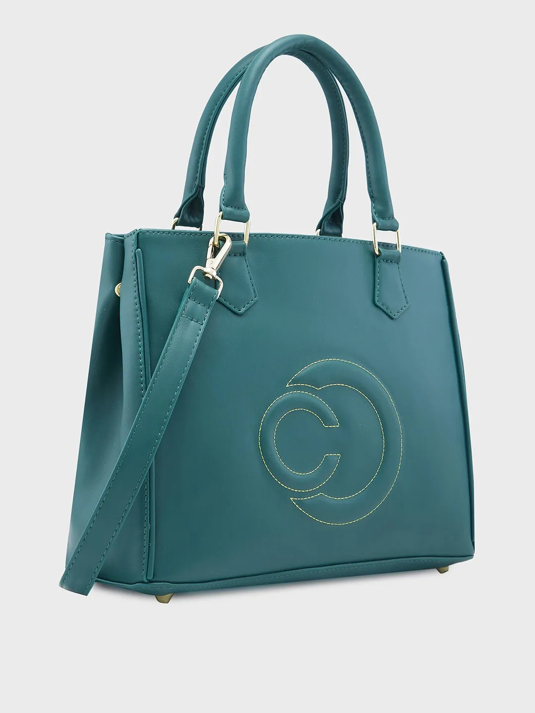 Caprese Dora Satchel Large Dark Green