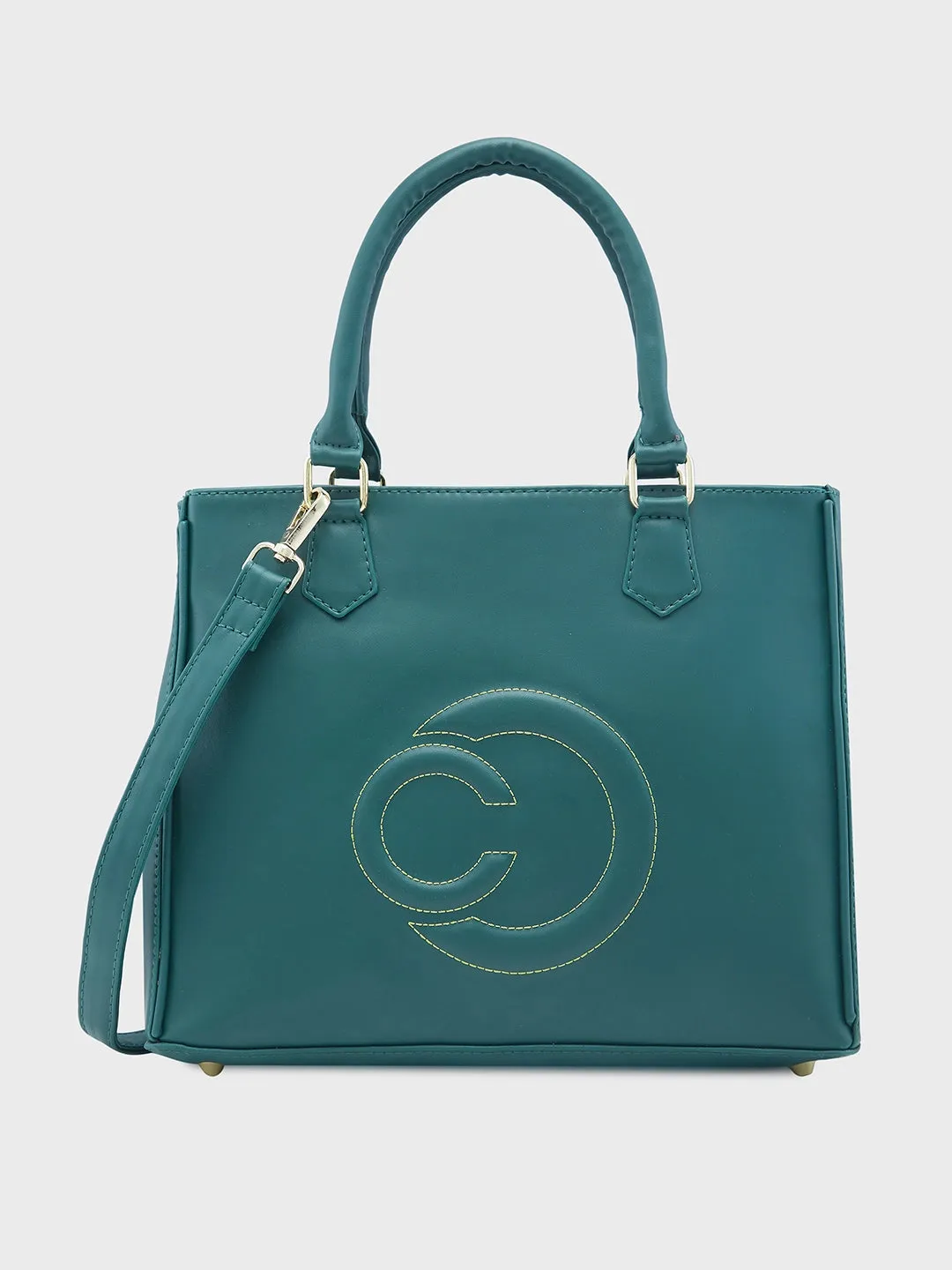 Caprese Dora Satchel Large Dark Green