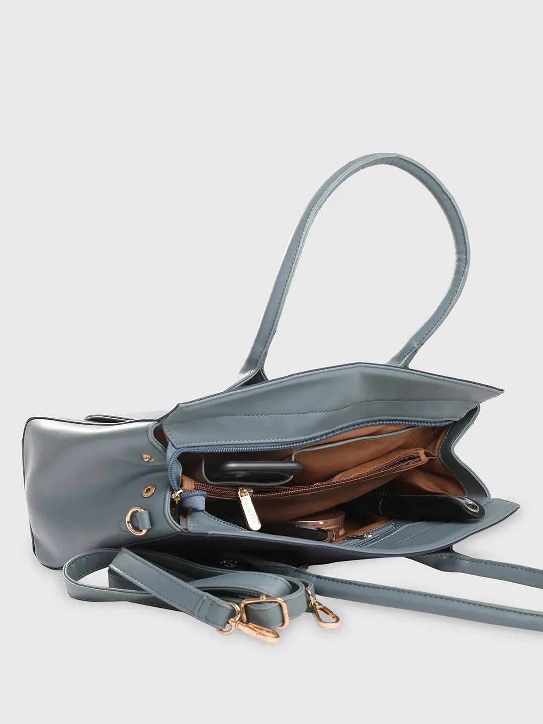 Caprese Ruby Satchel Large Women'S Handbag Navy