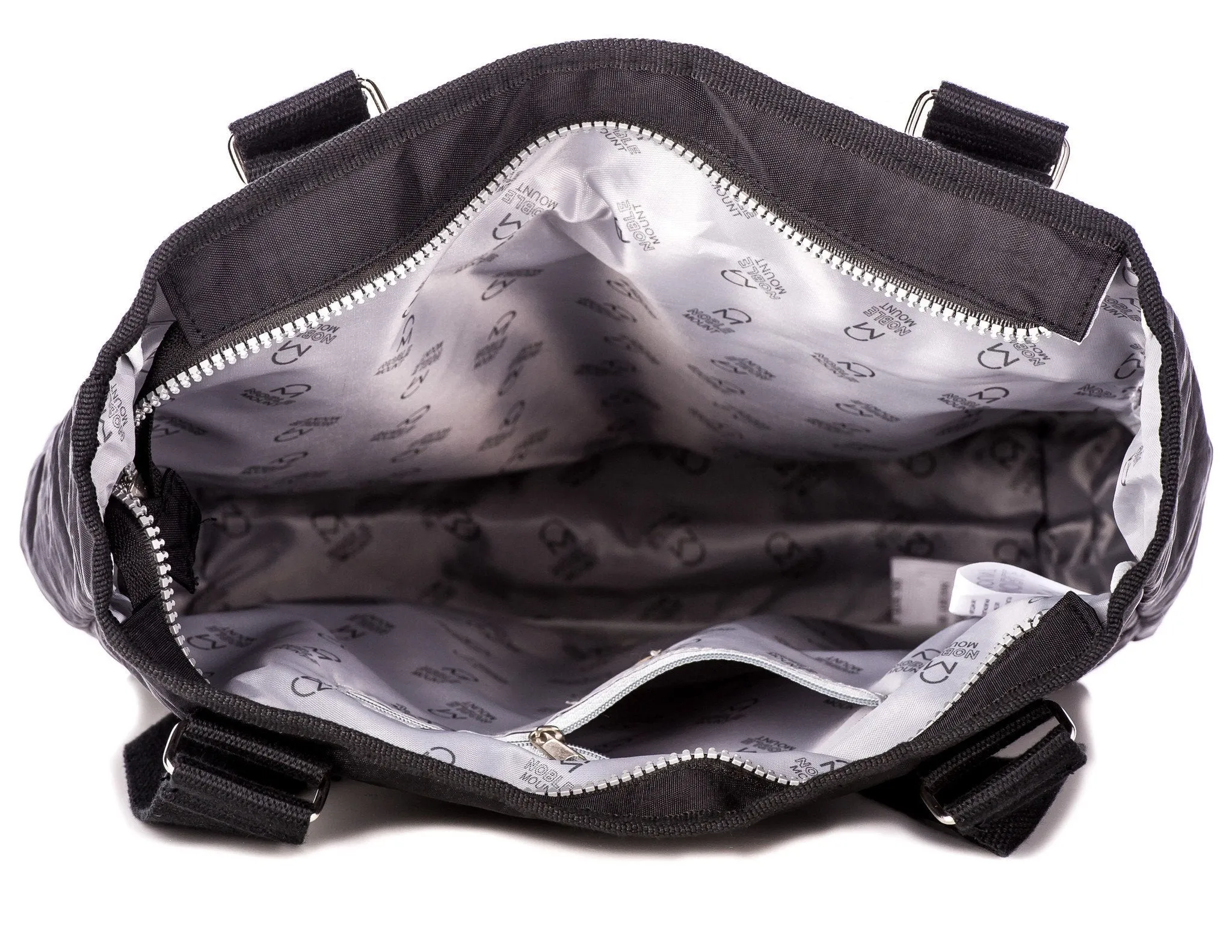 Crinkle Nylon ‘Everyday Companion Tote’ Handbag - Black