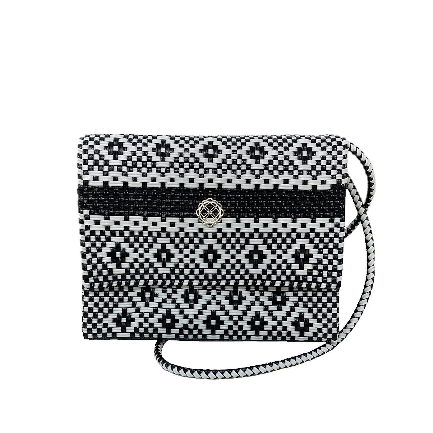Crossbody Black Aztec Stripe