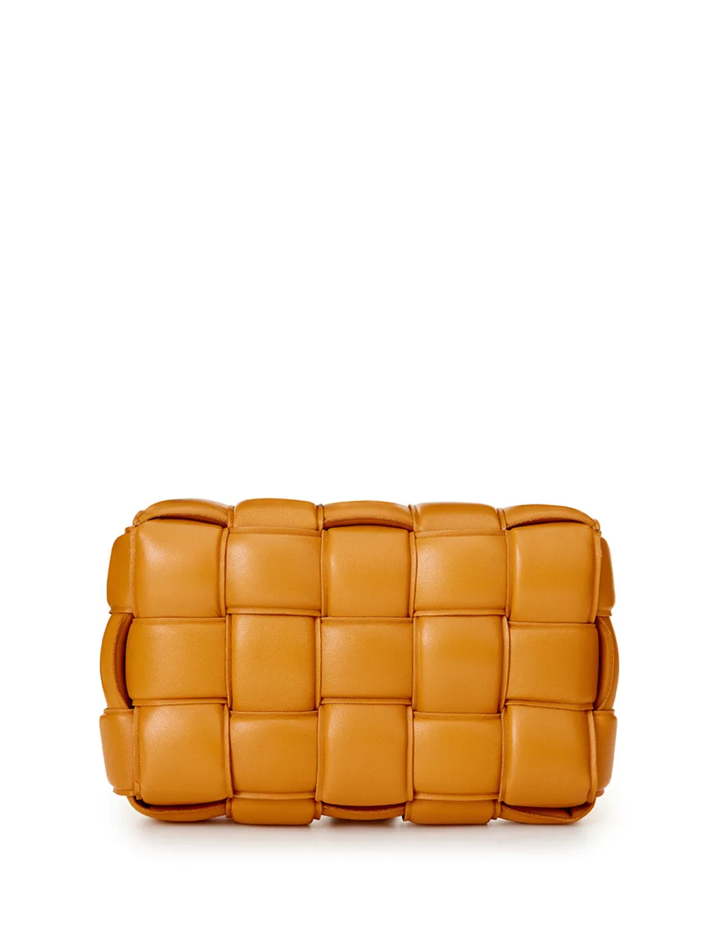 Elegant Caramel Padded Crossbody Bag