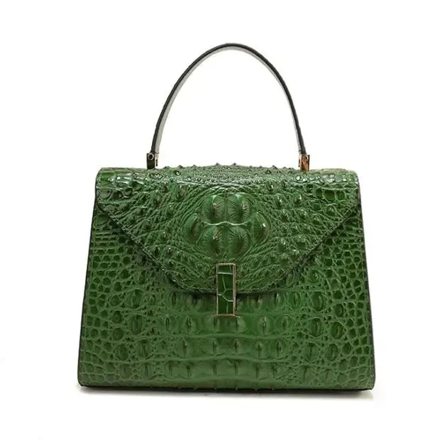 Embossed Pattern Leather Tote Handbag