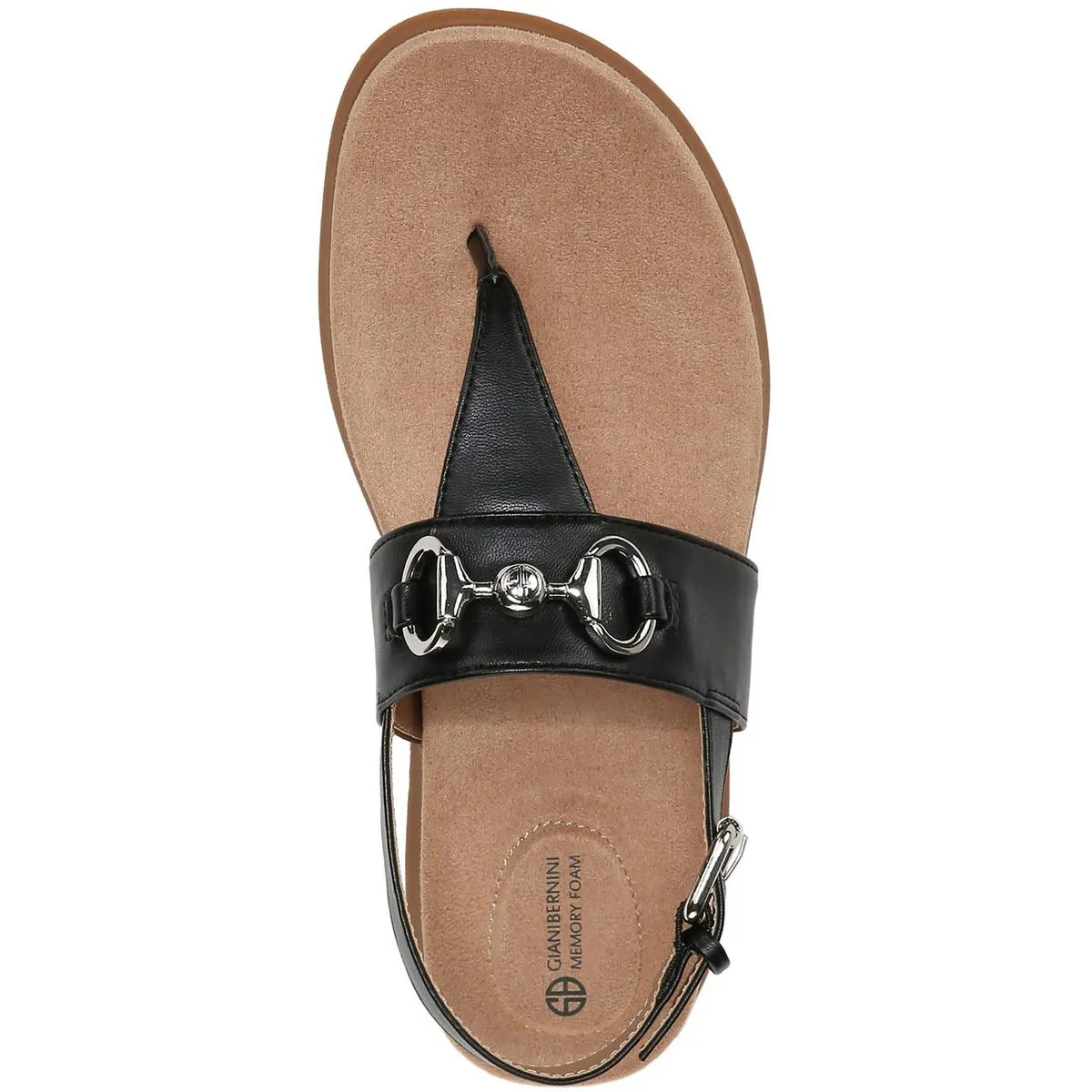 Giani Bernini Womens Cynthiaa Faux Leather Thong Slingback Sandals