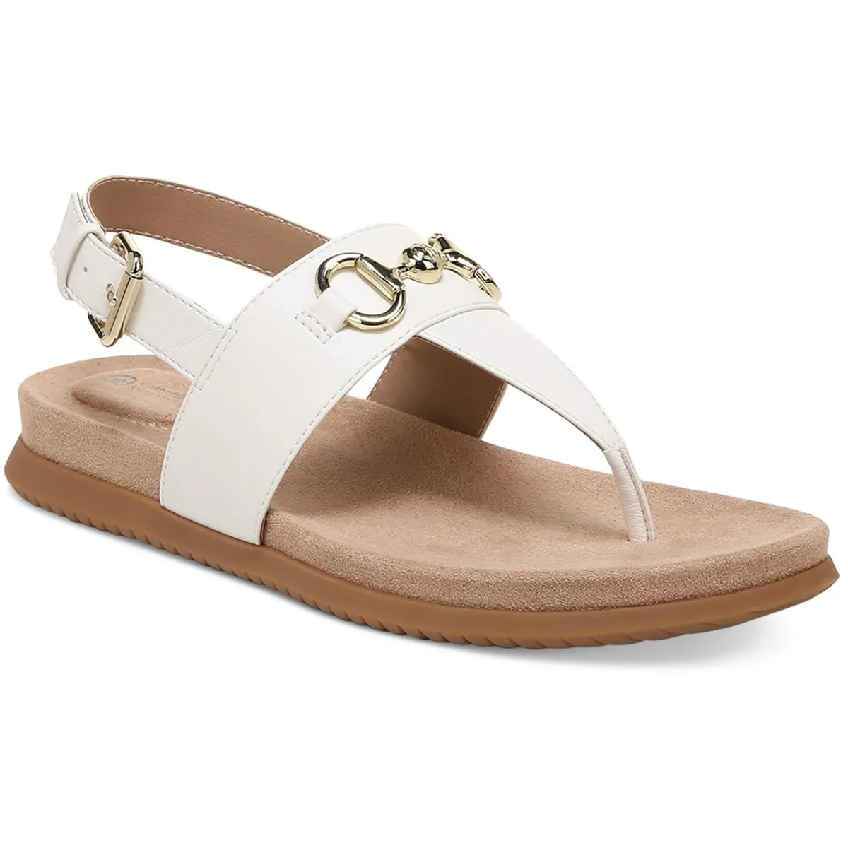 Giani Bernini Womens Cynthiaa Faux Leather Thong Slingback Sandals