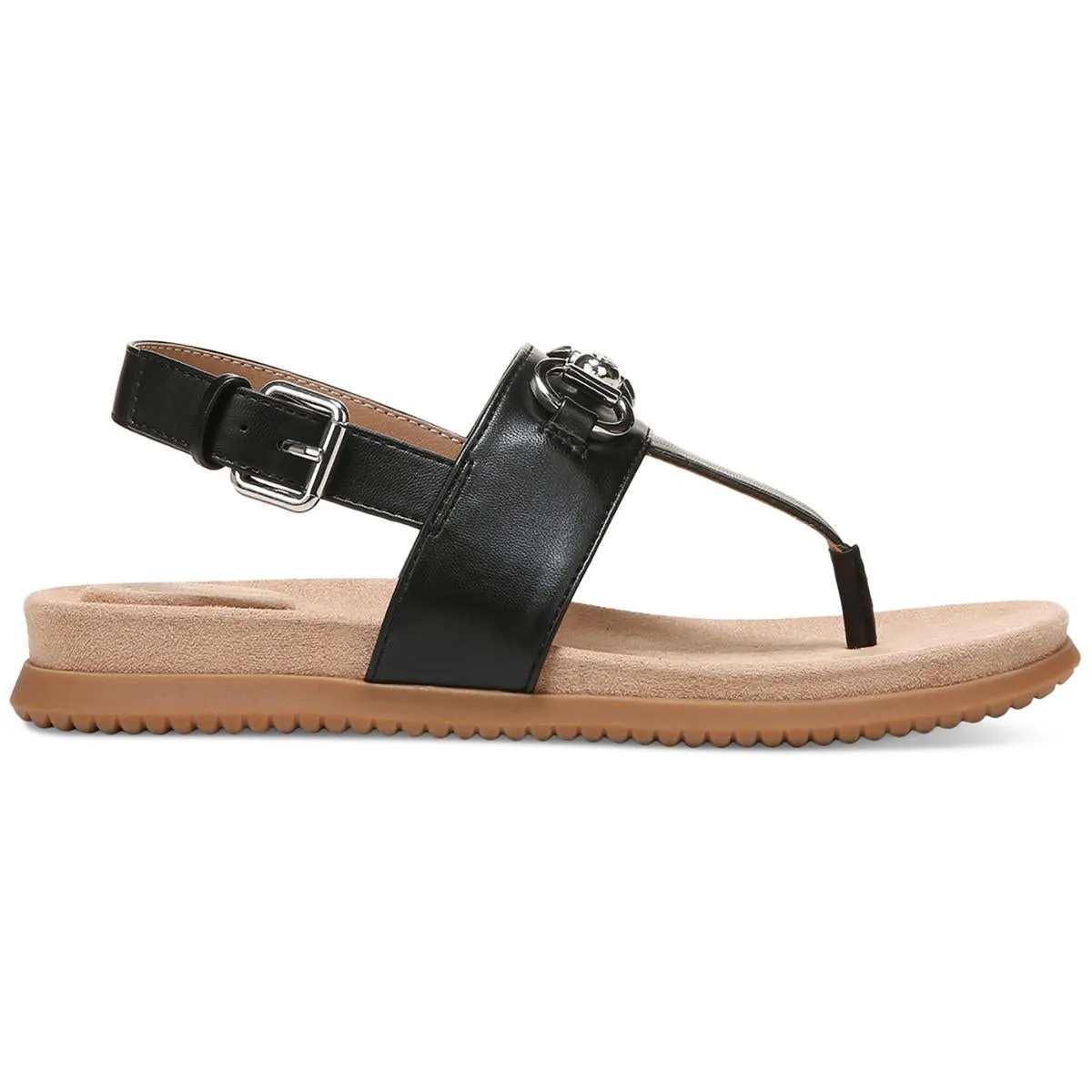 Giani Bernini Womens Cynthiaa Faux Leather Thong Slingback Sandals
