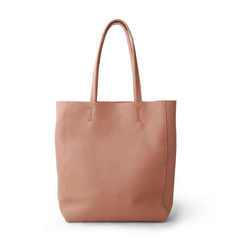 Handmade Leather Tote Bag Large Capacity Shoulder Handbag