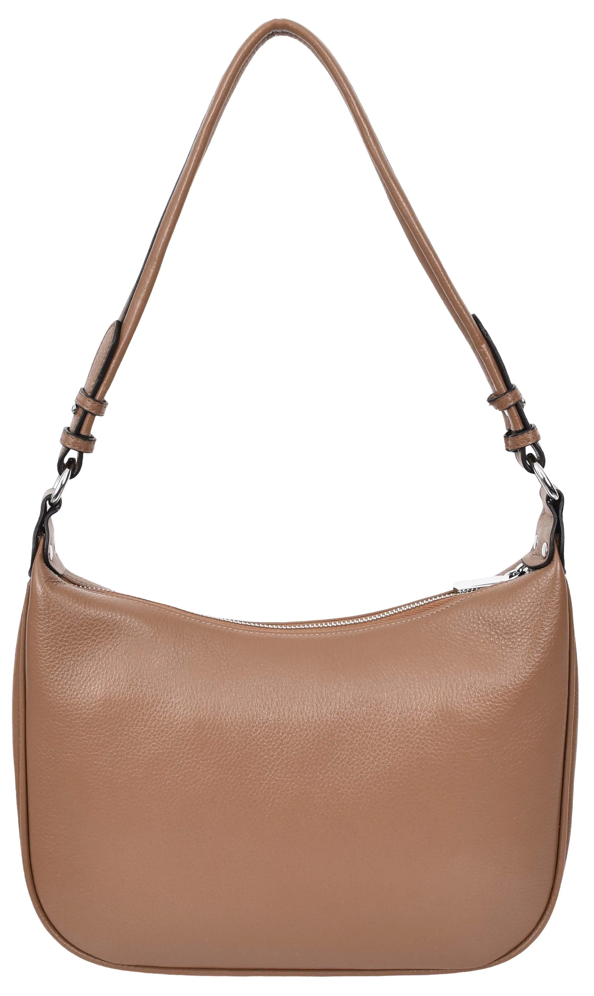 Kitchener Women's Leather  Organiser Hobo Style Shoulder Bag Brown