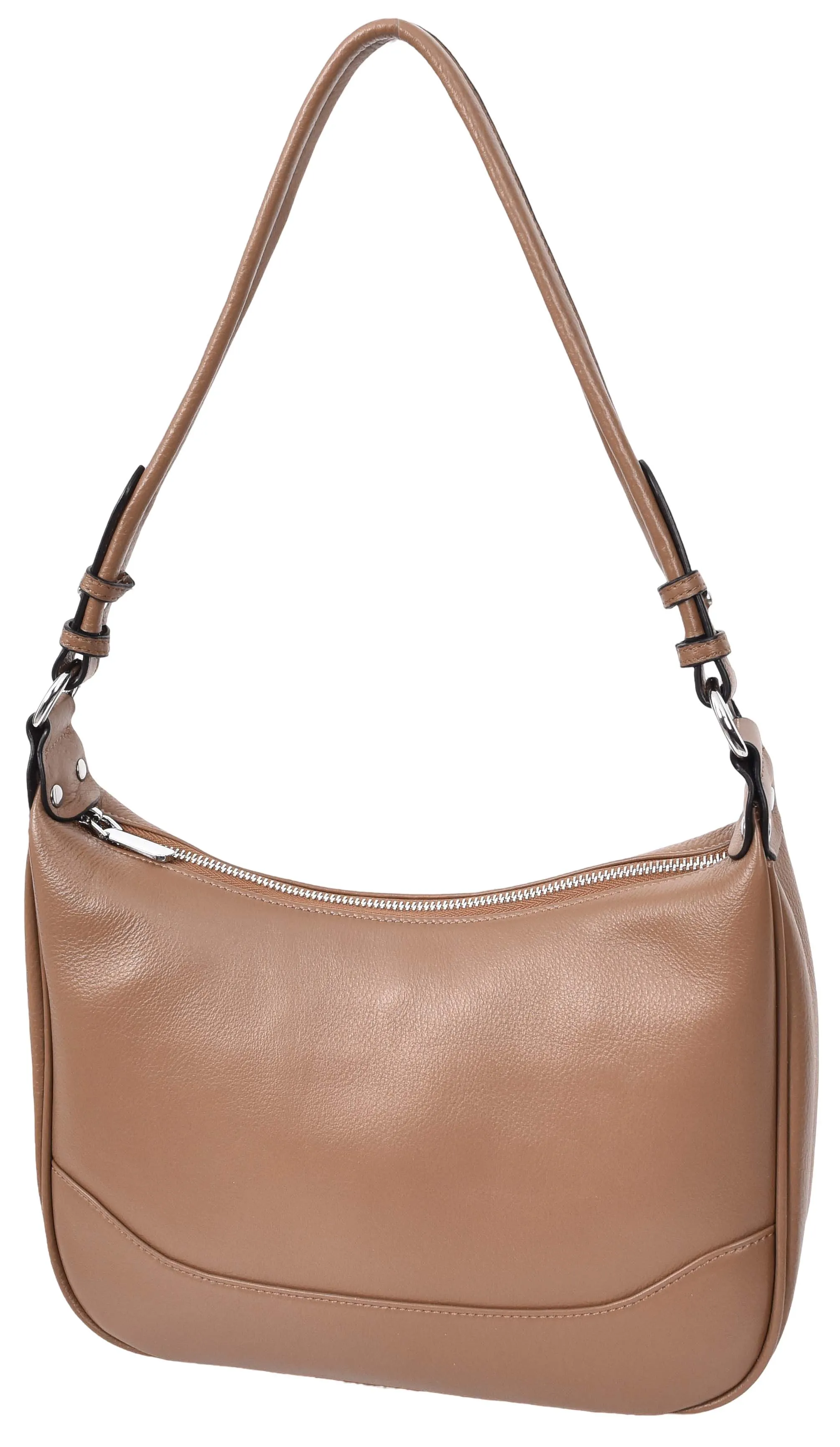Kitchener Women's Leather  Organiser Hobo Style Shoulder Bag Brown