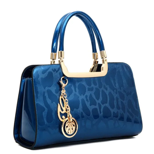 Luxury Women Patent Leather Designer Handbag