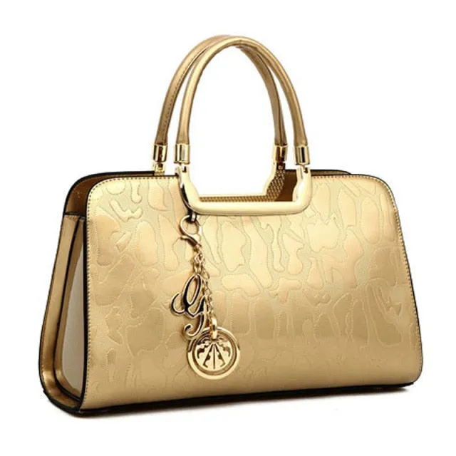 Luxury Women Patent Leather Designer Handbag