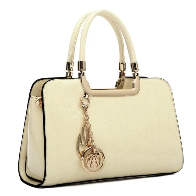 Luxury Women Patent Leather Designer Handbag