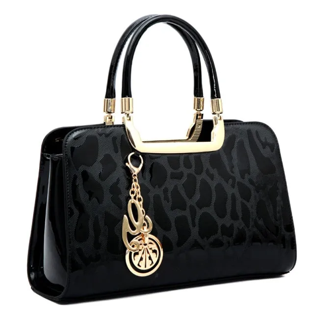 Luxury Women Patent Leather Designer Handbag