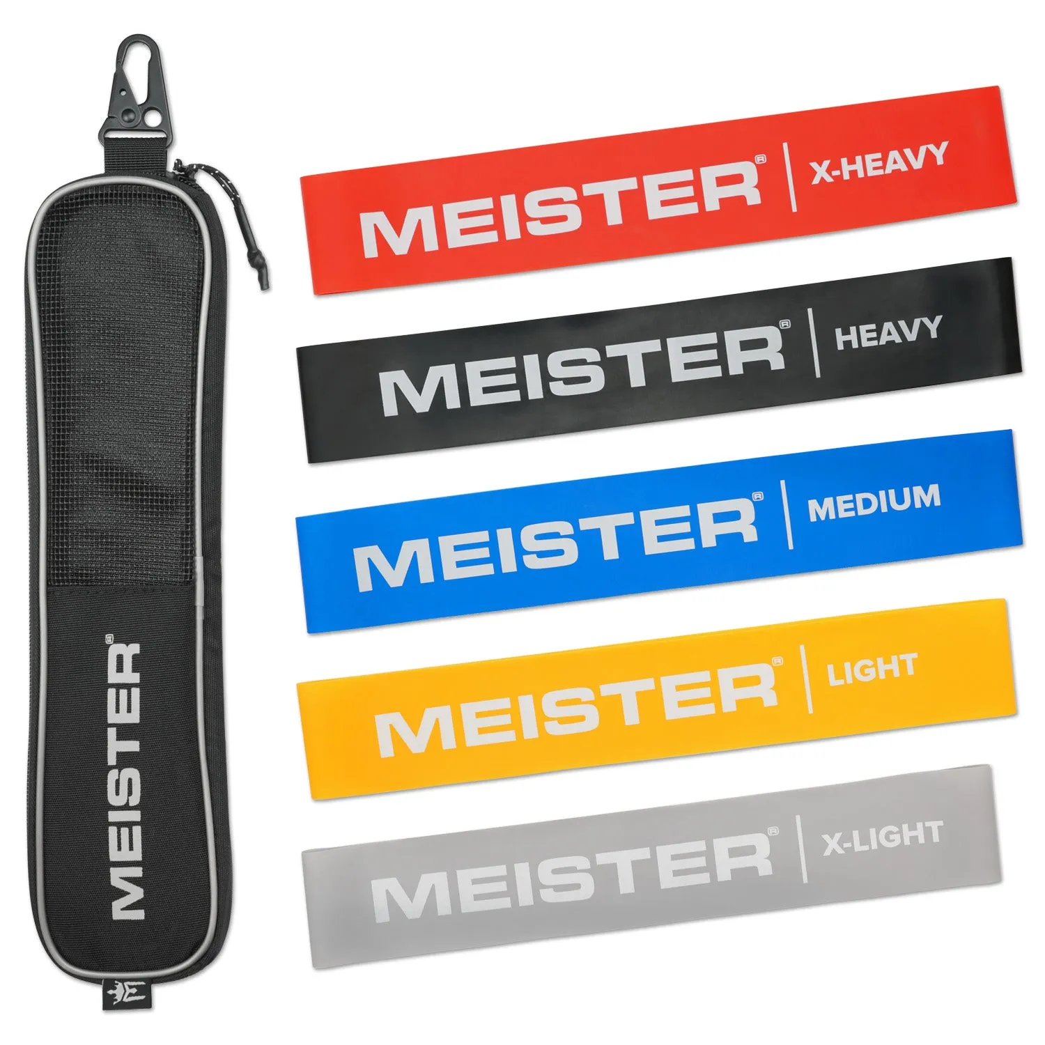 Meister Mobility Resistance Bands w/ Carry Case - 5 Band Set