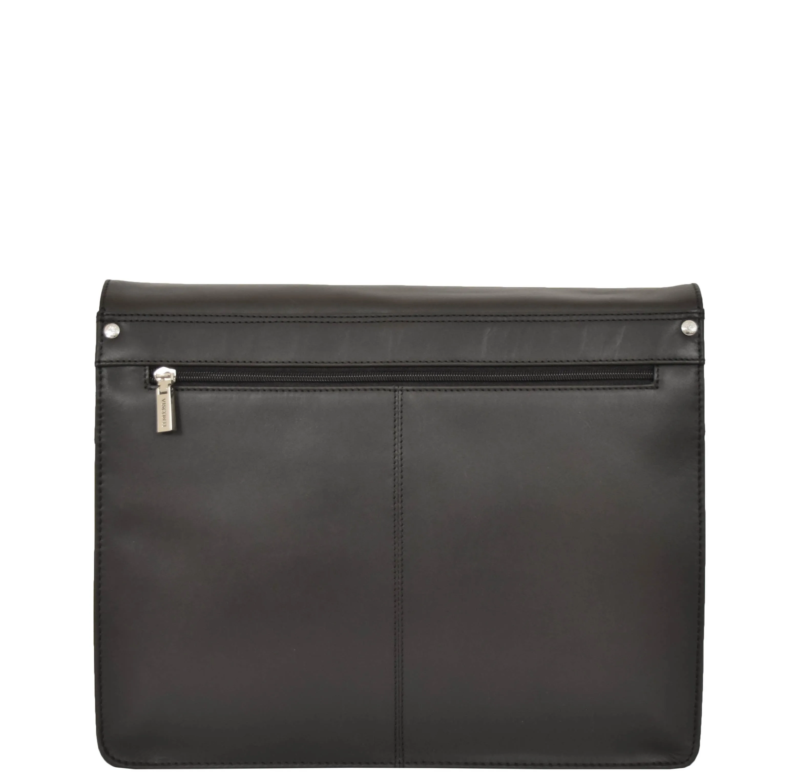 Mens Messenger BLACK Vintage Leather Laptop Office Bag A48