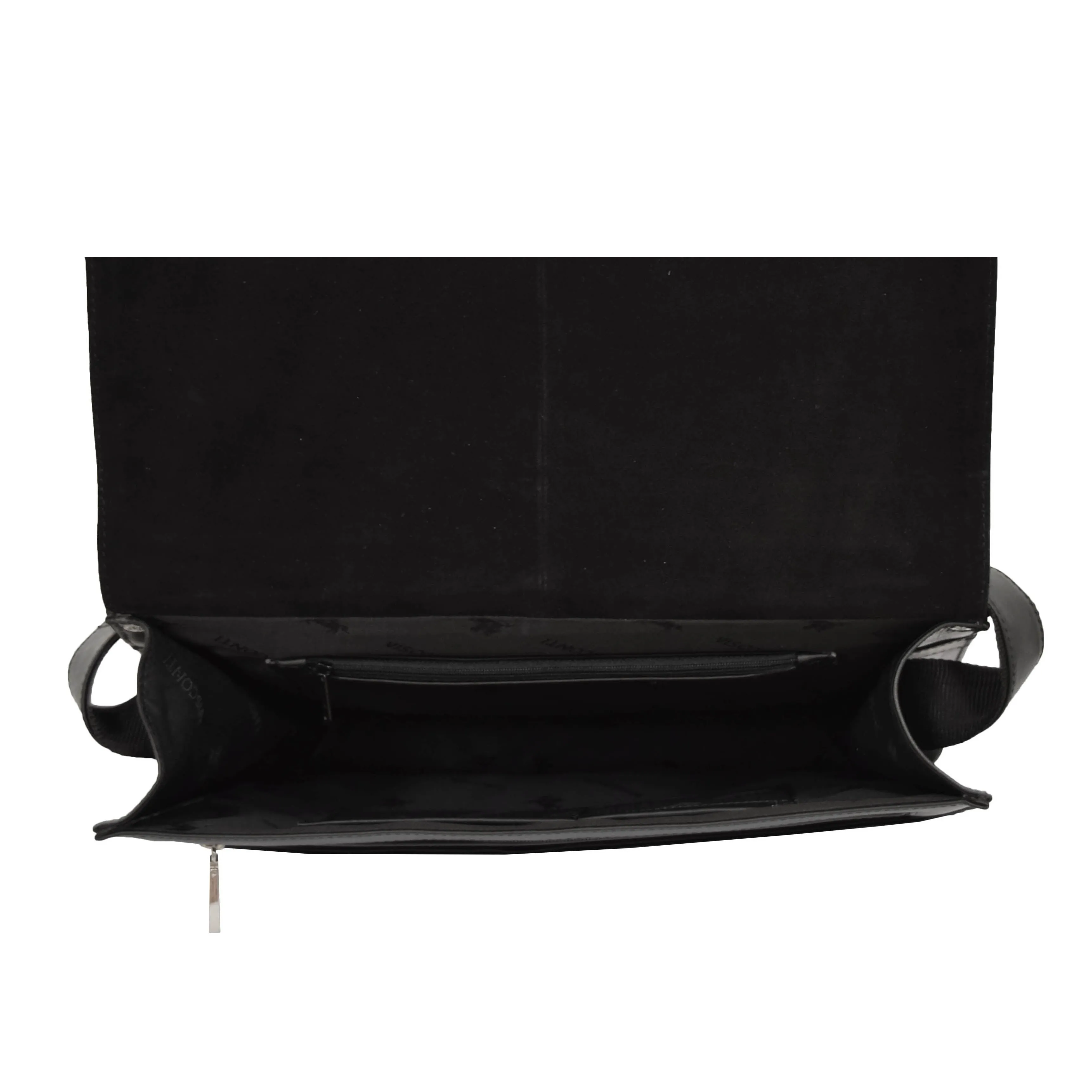 Mens Messenger BLACK Vintage Leather Laptop Office Bag A48