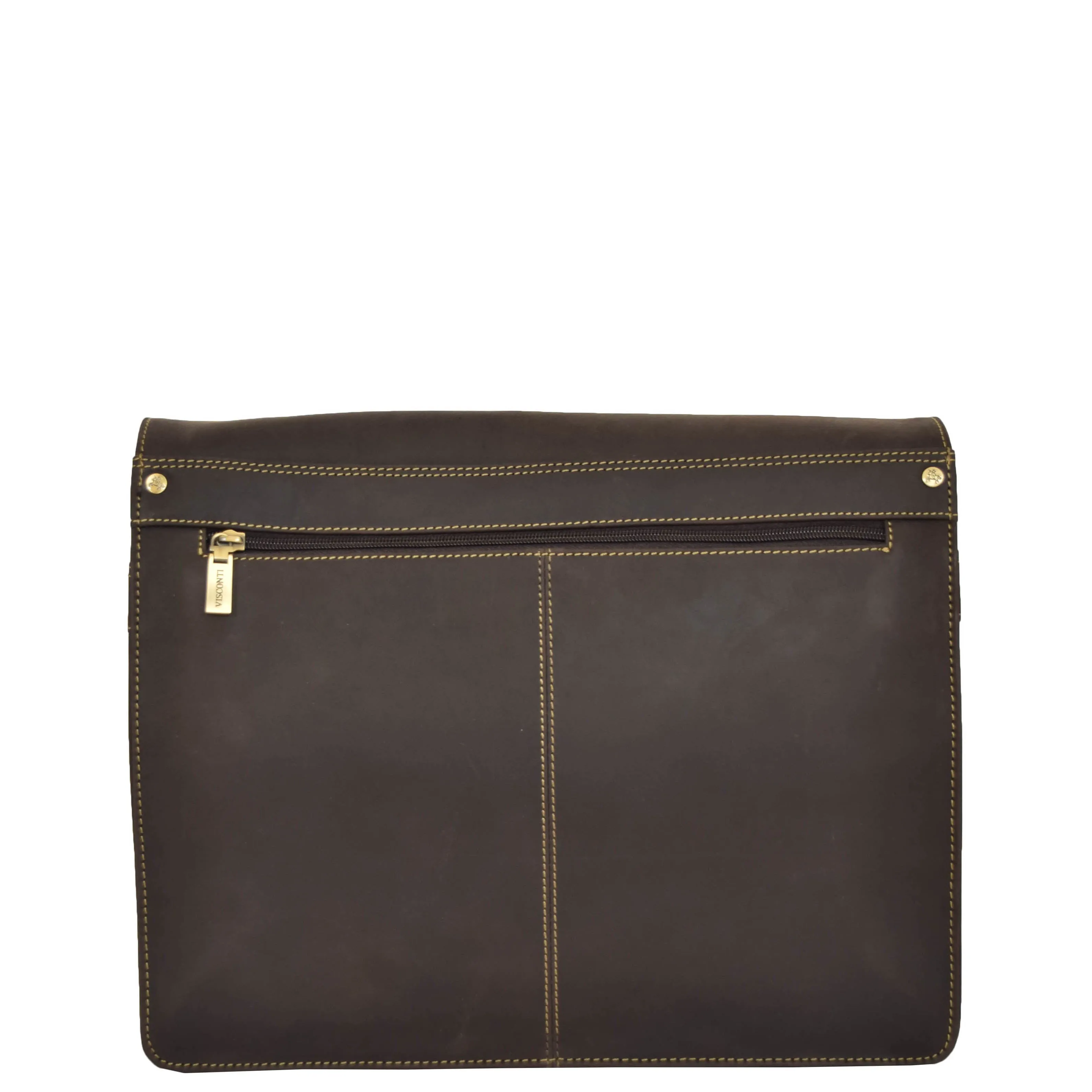 Mens Messenger BROWN Vintage Leather Laptop Office Bag A48