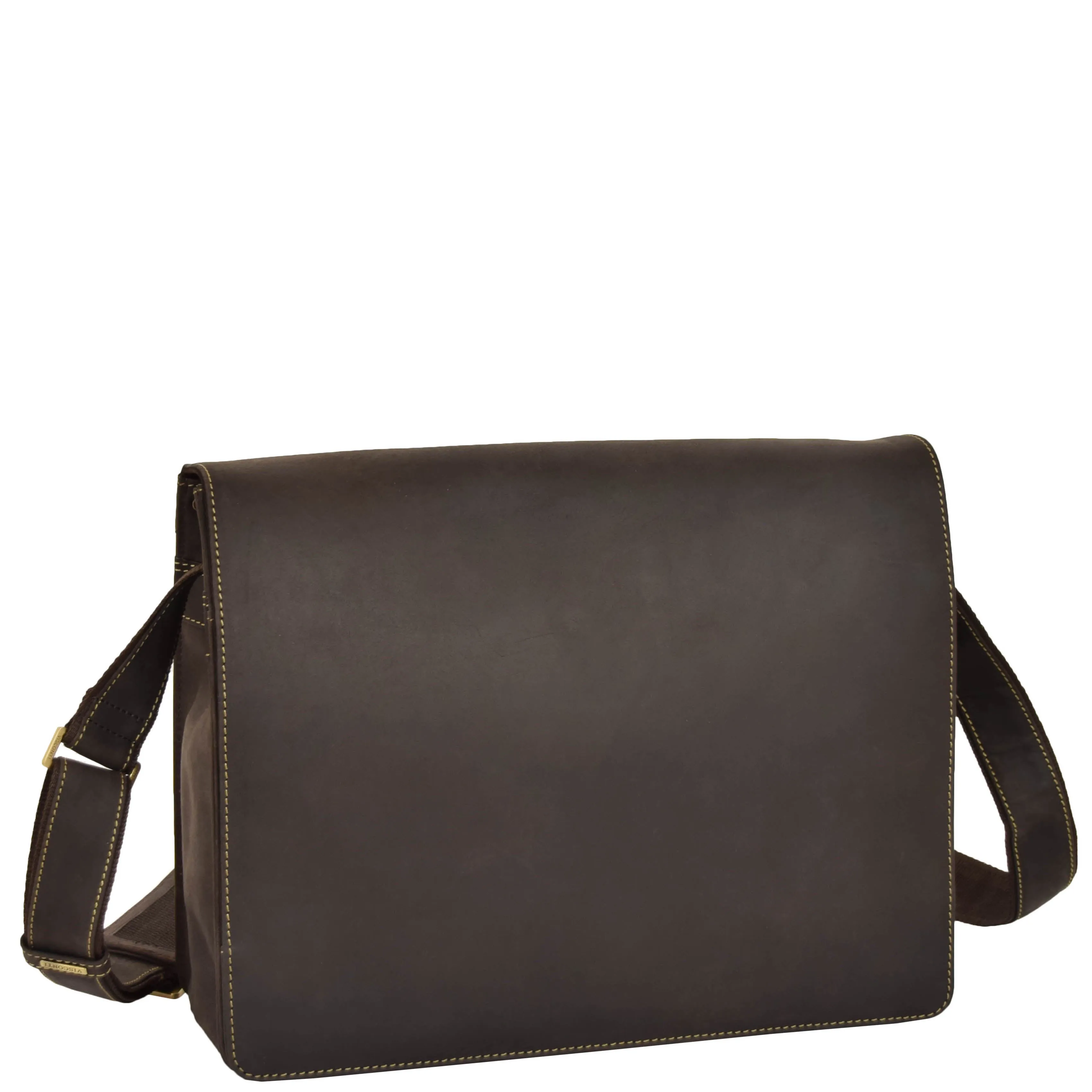 Mens Messenger BROWN Vintage Leather Laptop Office Bag A48
