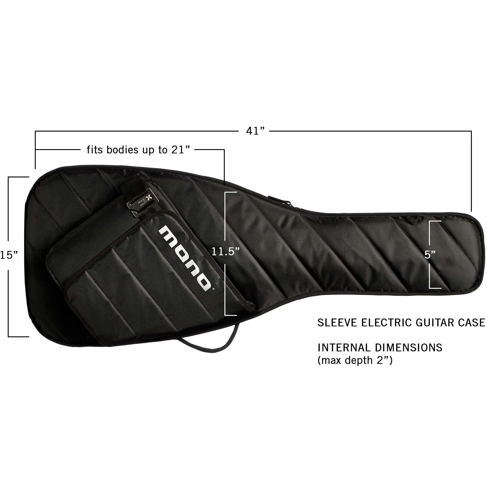 MONO M80-SEG-BLK Sleeve Electric Guitar Case, Black
