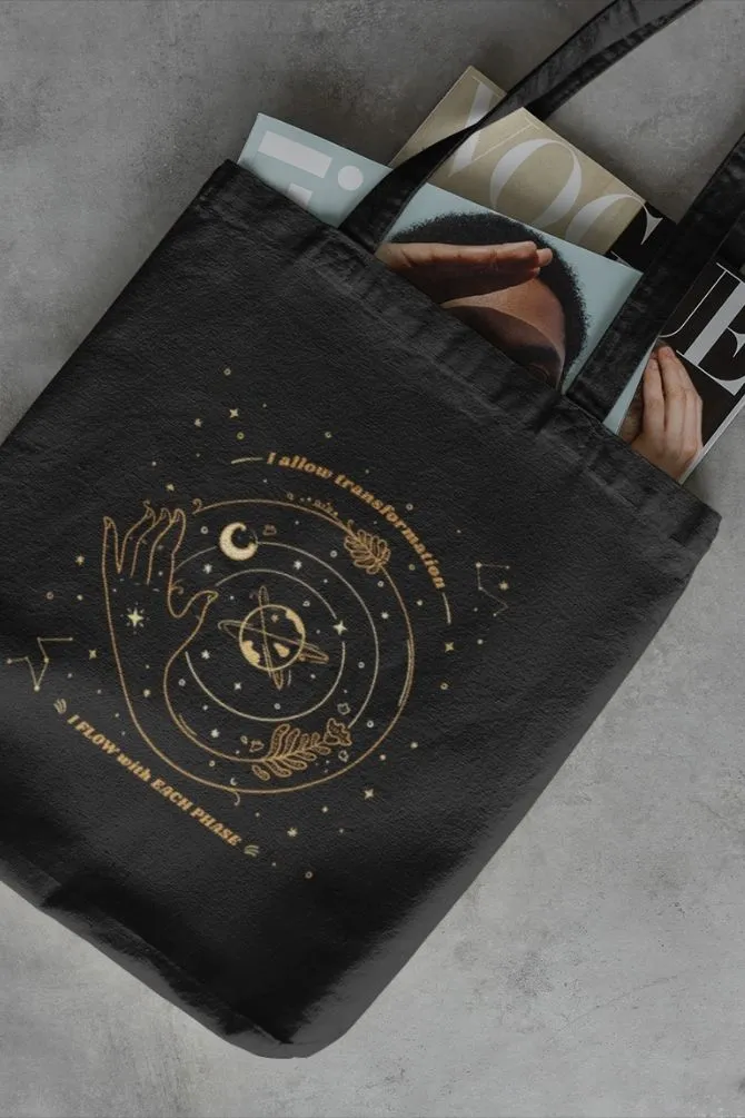 Orbiting Planets Zipper Tote Bag