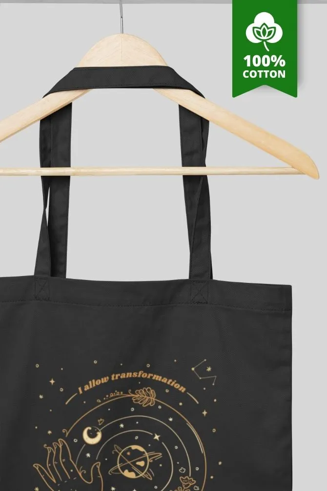 Orbiting Planets Zipper Tote Bag