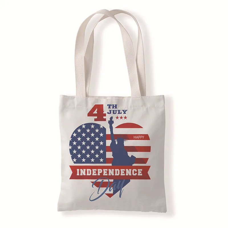 Patriotic Flag Canvas Bag Tote Shopping