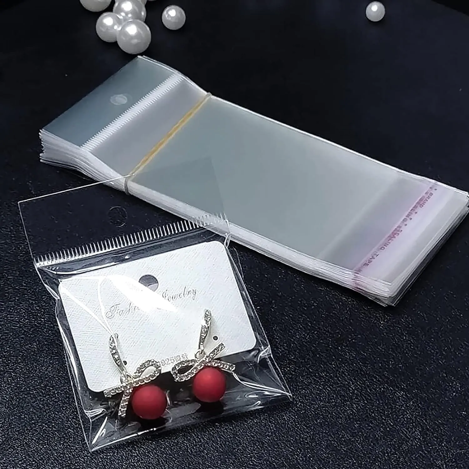 Polyprop Cellophane SelfSeal  Bags 8x12cm Punch Hanging Hole 100pack