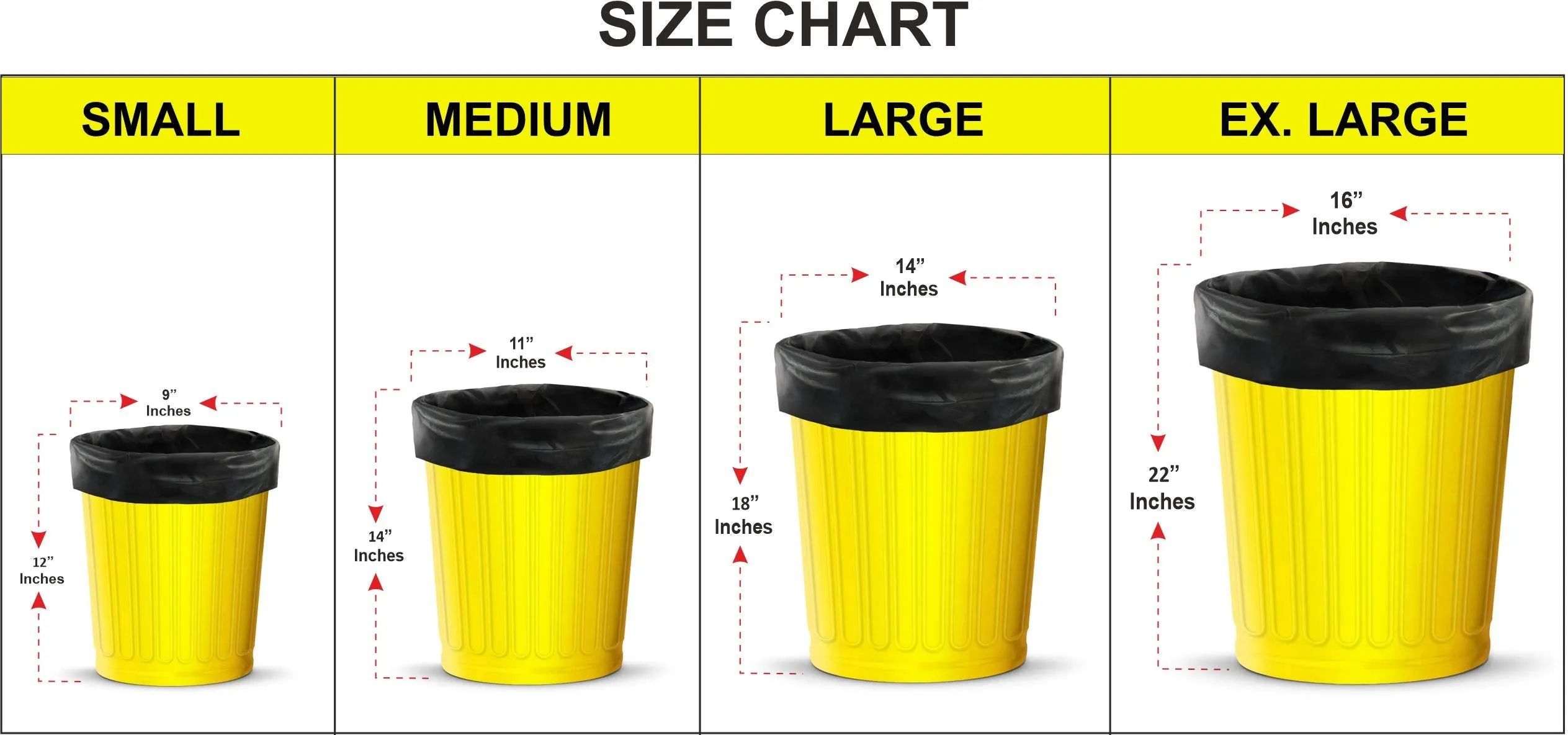 Shalimar Premium Garbage Bags Size 30 X 37 Inches (Extra Large) 60 Bags (4 rolls) Dustbin Bag/Trash Bag - Black Color