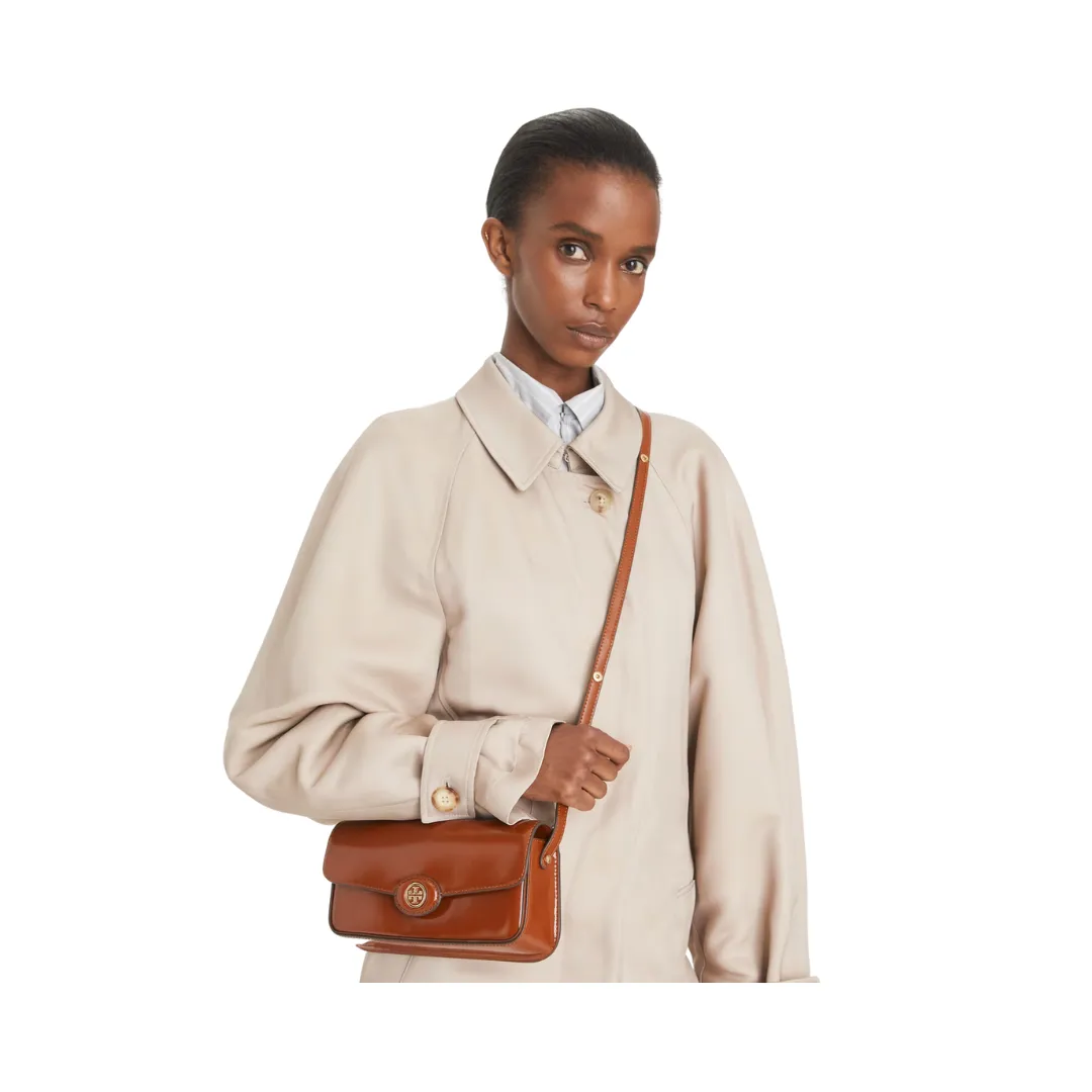 Tory Burch Robinson Spazzolato E/W Shoulder Bag