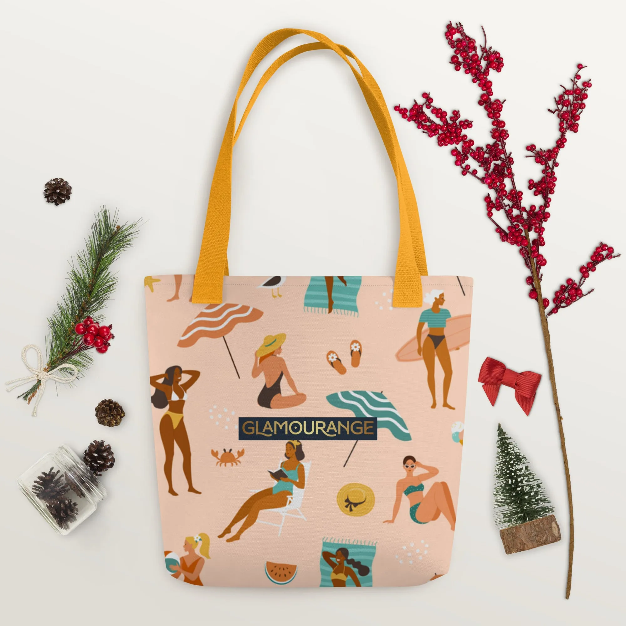 Tote Bag Women Designer (Beach Fun Time Pattern 001)