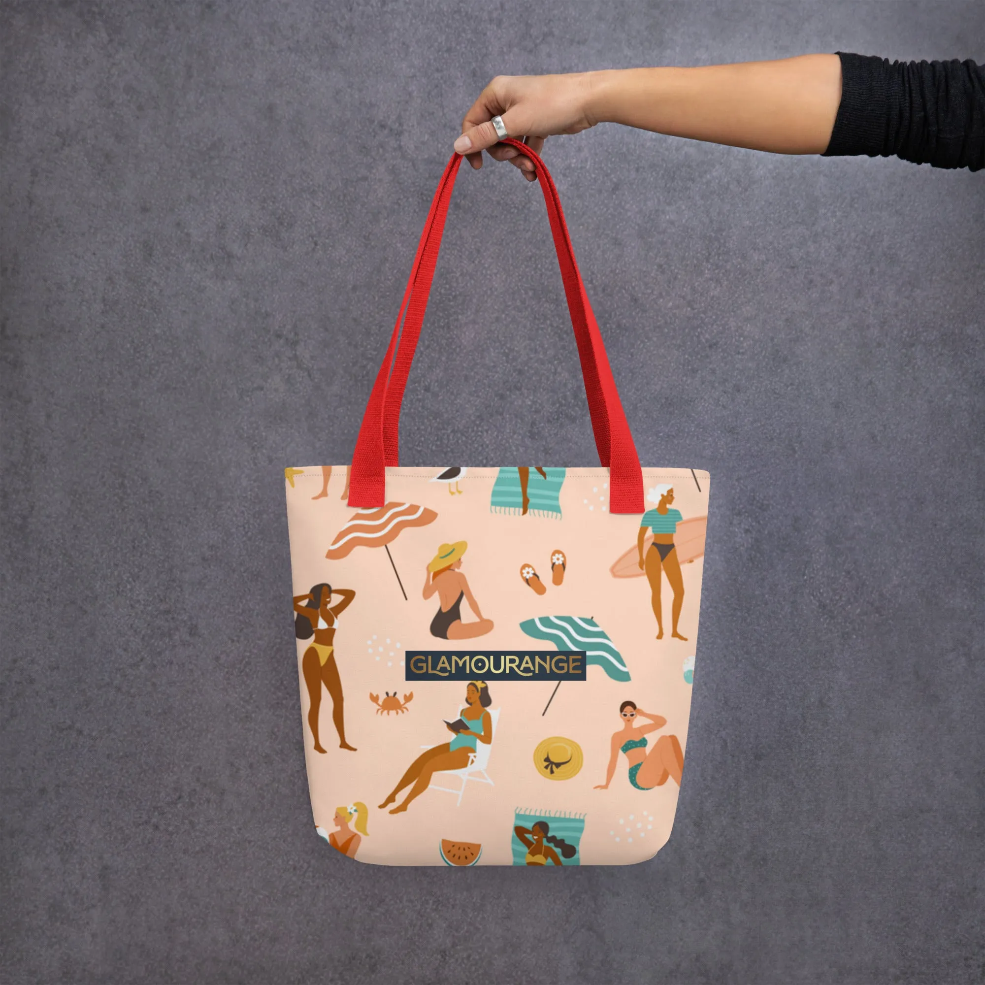Tote Bag Women Designer (Beach Fun Time Pattern 001)