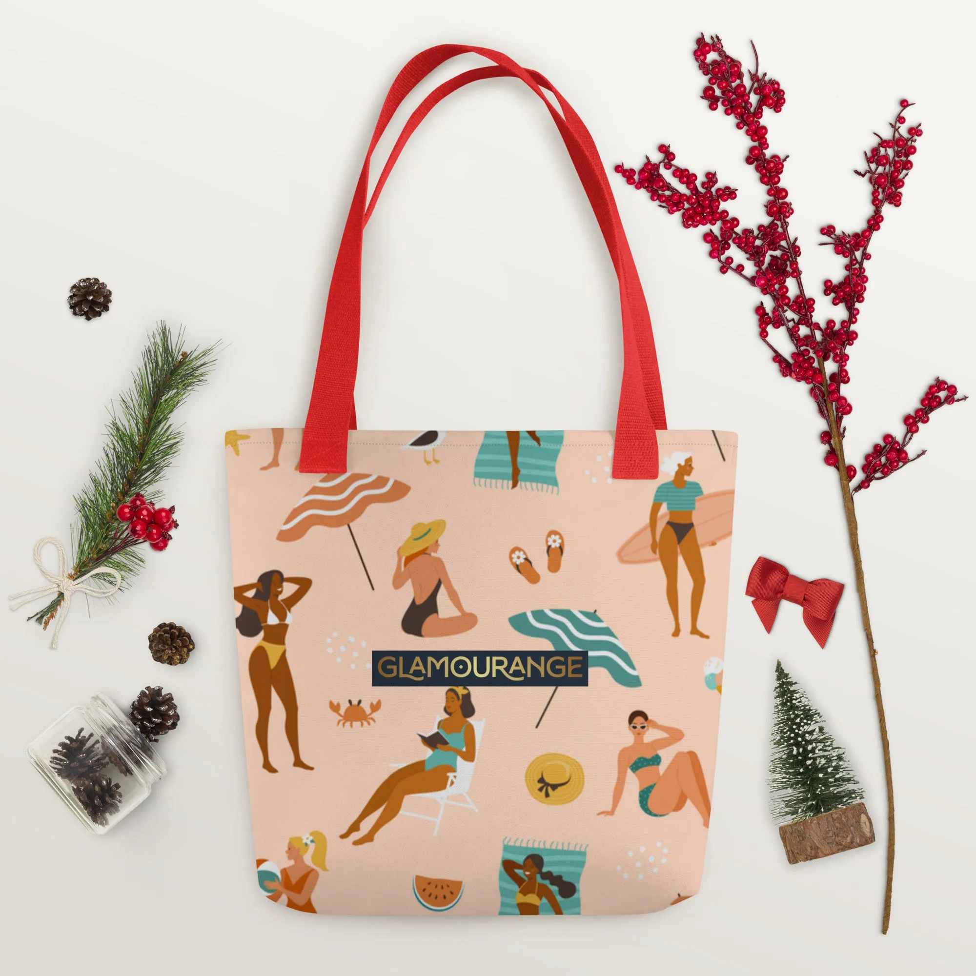 Tote Bag Women Designer (Beach Fun Time Pattern 001)