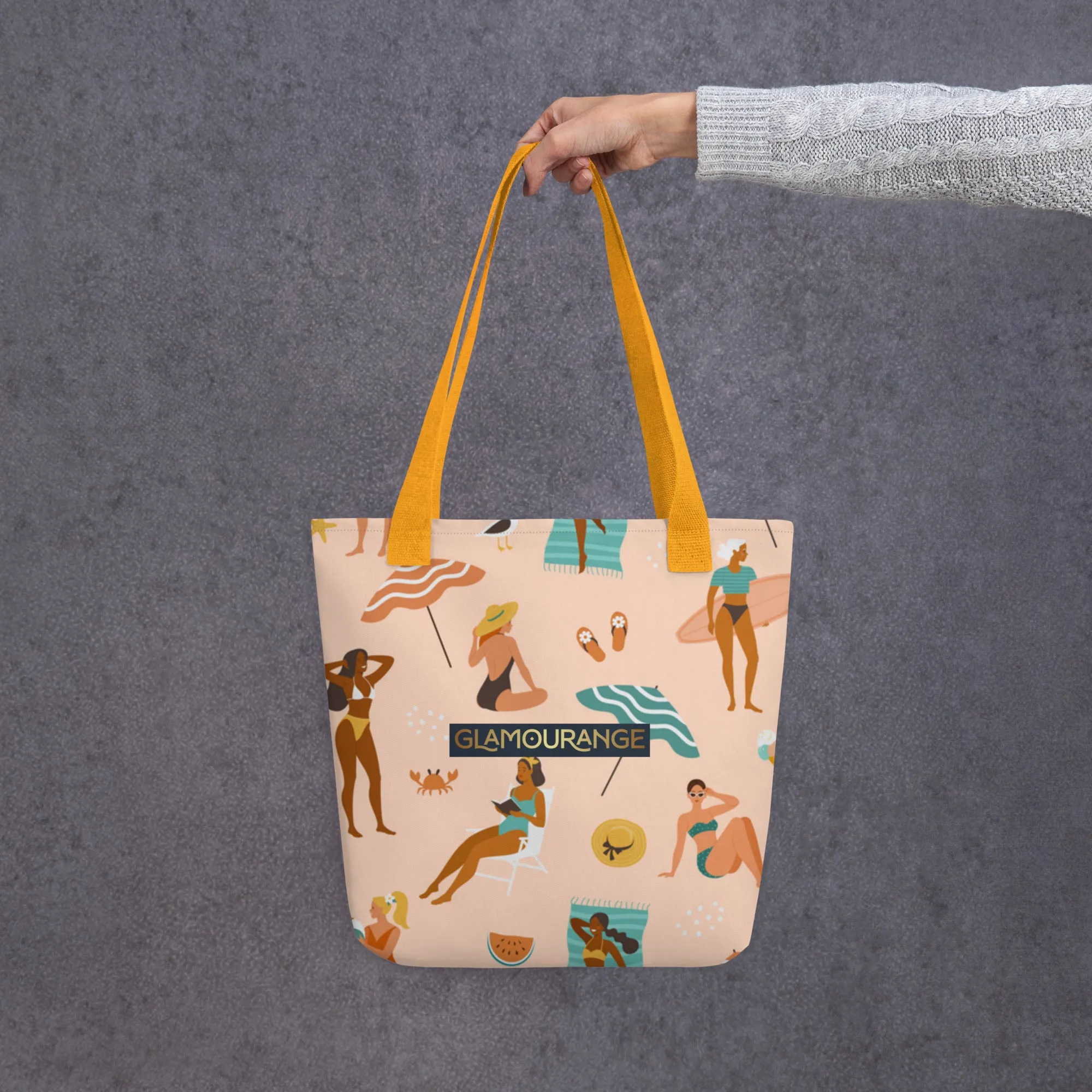 Tote Bag Women Designer (Beach Fun Time Pattern 001)