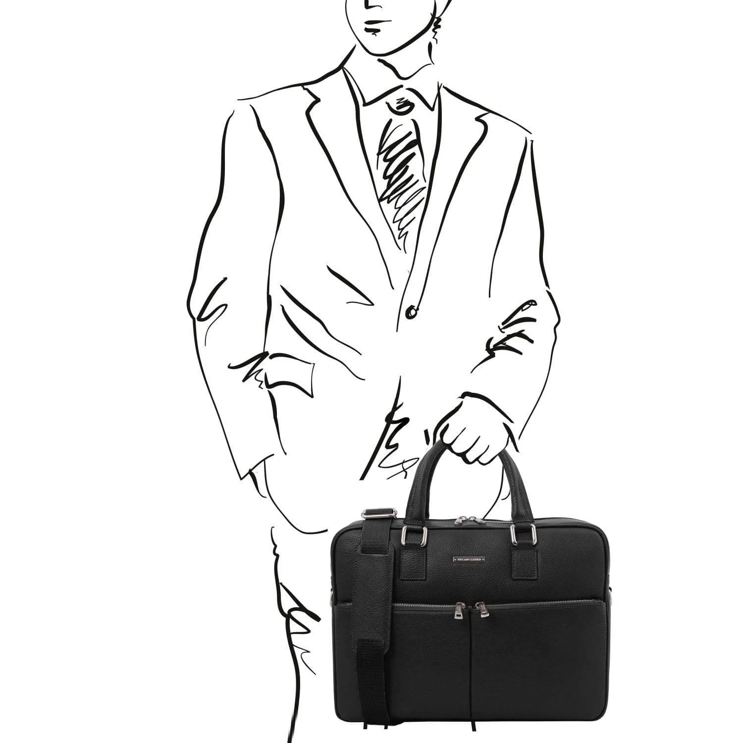 Treviso - Leather laptop briefcase | TL141986