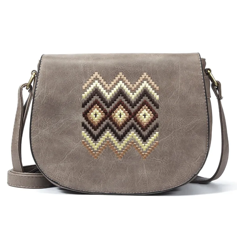 Vintage Embroidery Women Handbag Cross Body Purse