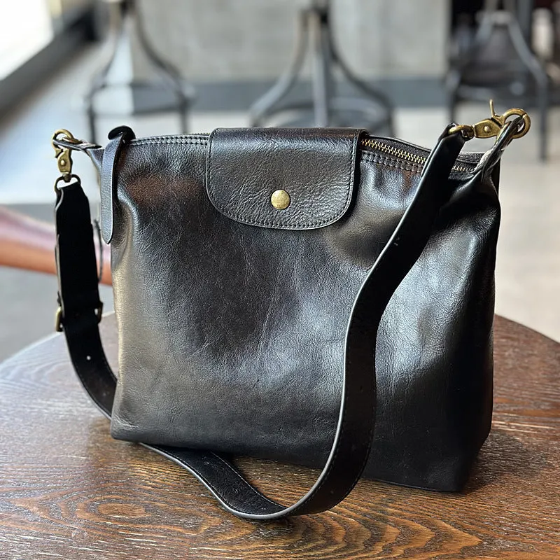 Vintage Ladies Leather Over The Shoulder Bag Genuine Leather Purses For Women