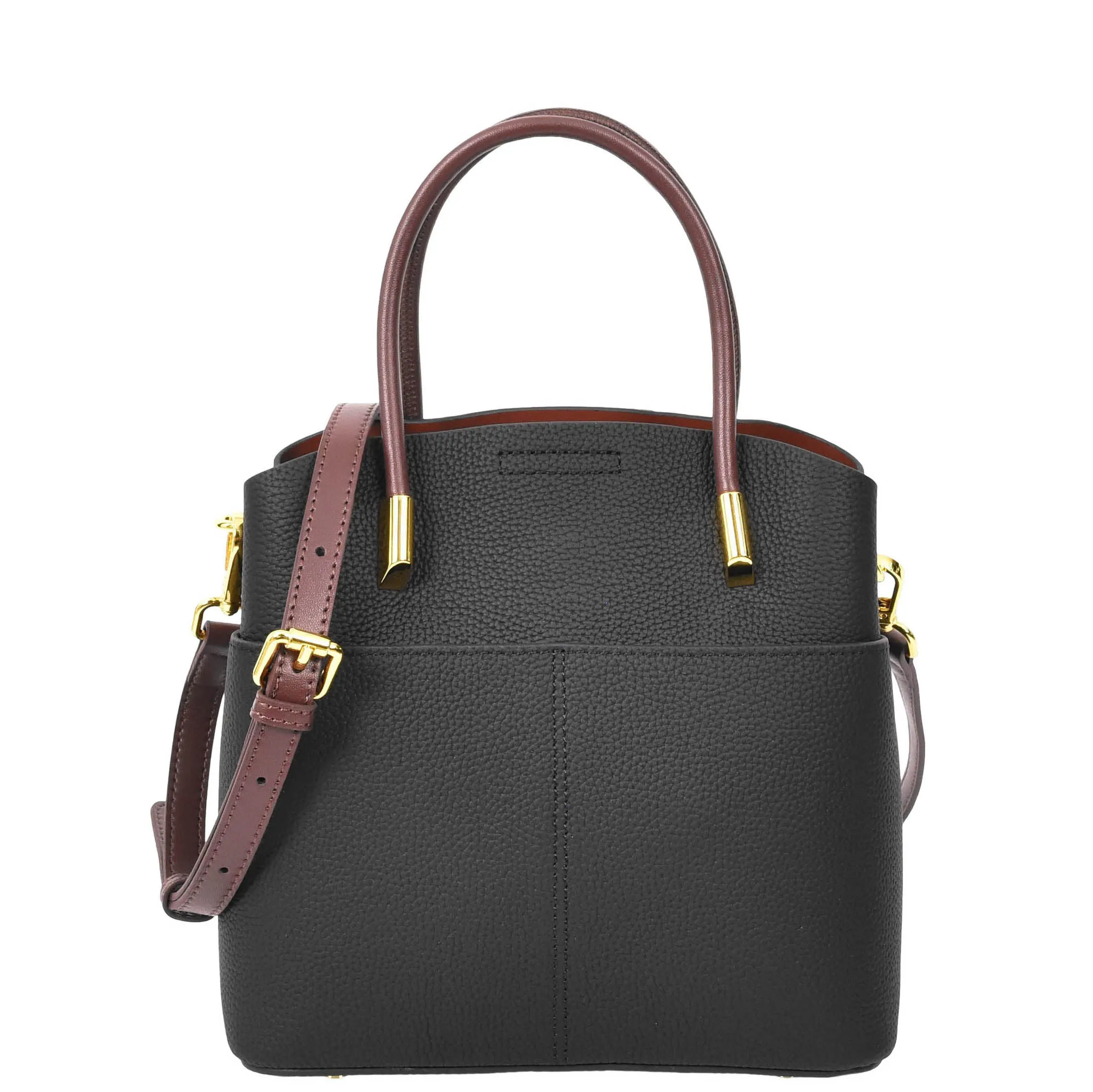Womens Exquisite Leather Small Tote Smart Casual Fashion Crossbody Bag Allure Black