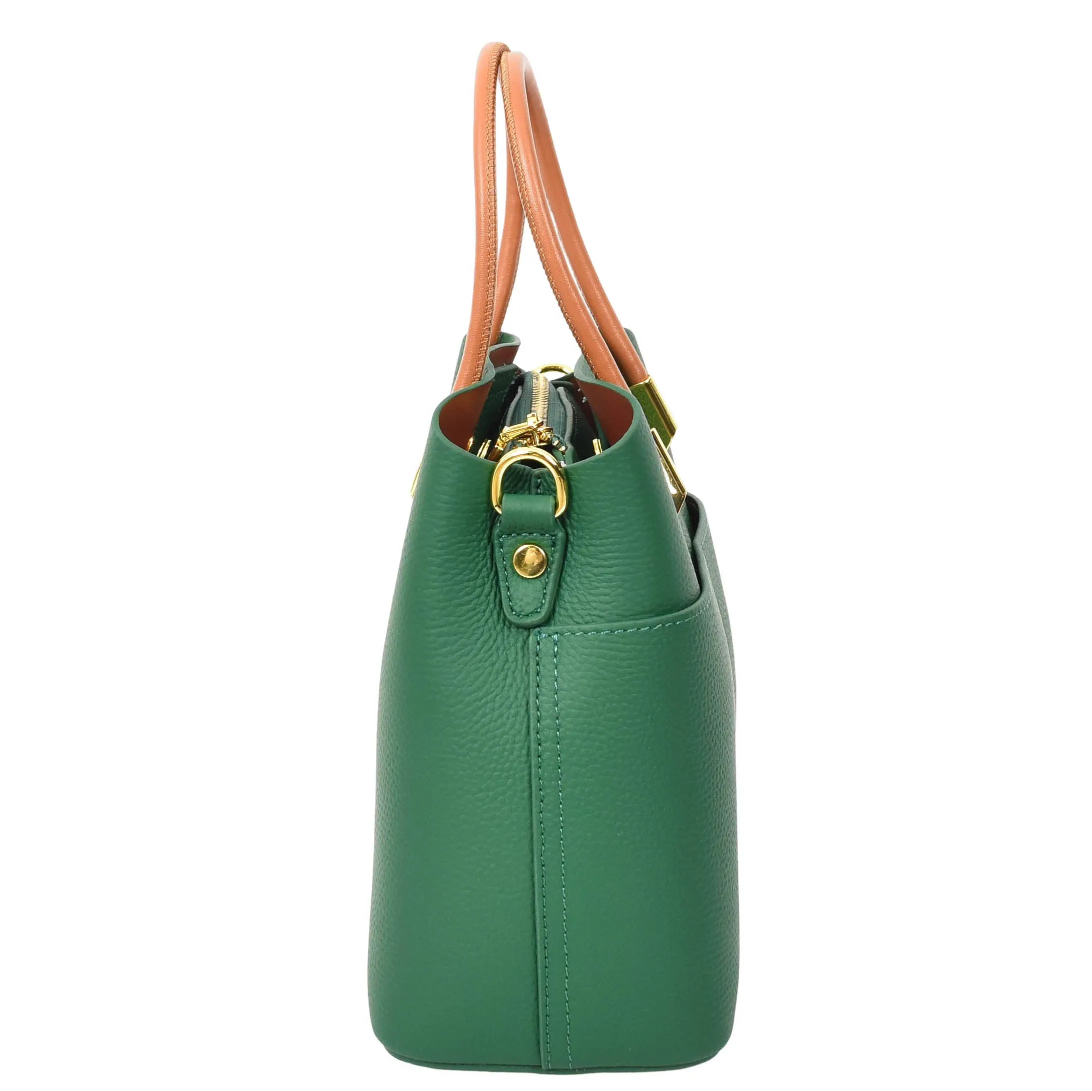 Womens Exquisite Leather Small Tote Smart Casual Fashion Crossbody Bag Allure Green
